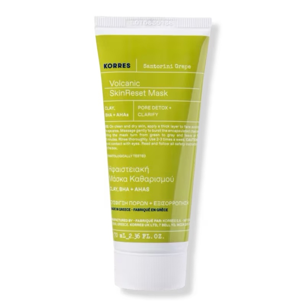 Korres Volcanic Skin Reset Mask with Santorini grape, 70mL / 2.36 fl. oz.
